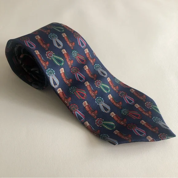 GUCCI Luxury Equestrian Vintage Silk Tie Rare - Picture 2 of 11